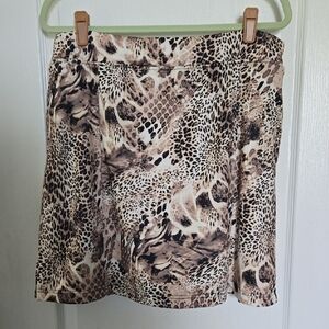 Bette & Court Large Animal Print Sport Skirt w/ Shorts - Golf Tennis Pickleball